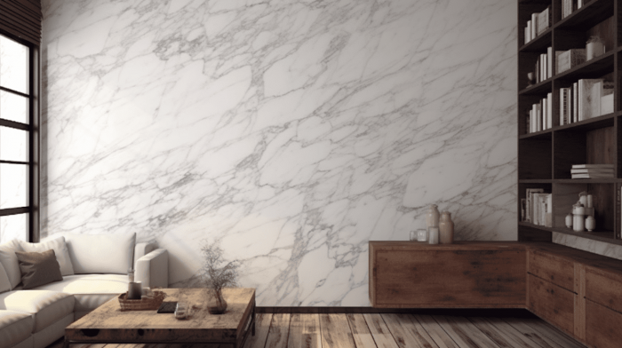 Панно из мрамора Bianco Carrara (Бьянко Каррара)