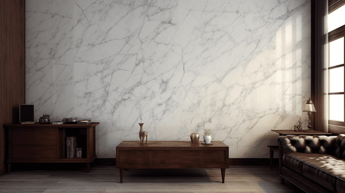 Панно из мрамора Bianco Carrara C (Бьянко Каррара С)
